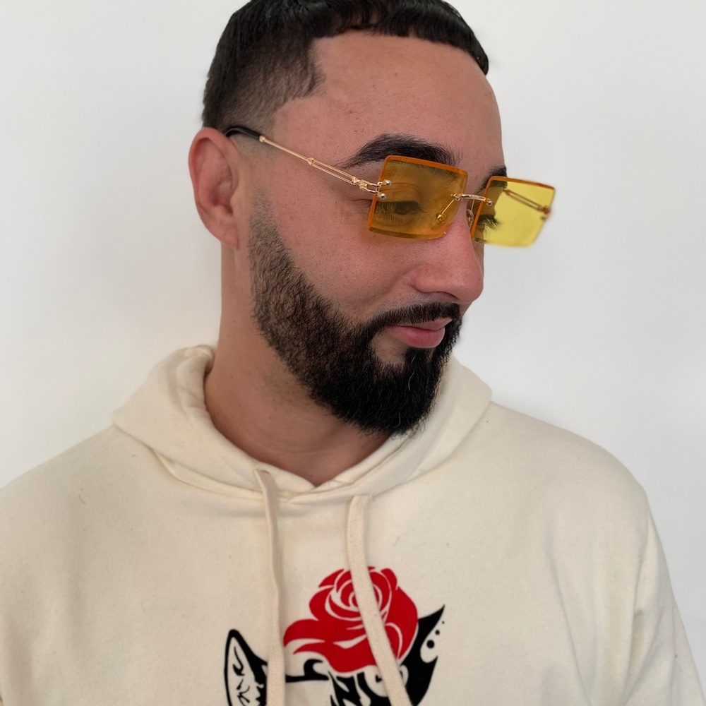 Yellow tint men’s square shades